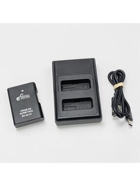 EN-EL14/A Battery & USB Dual Charger for Nikon D5200 D5100 D3200 D3100 Coolpix